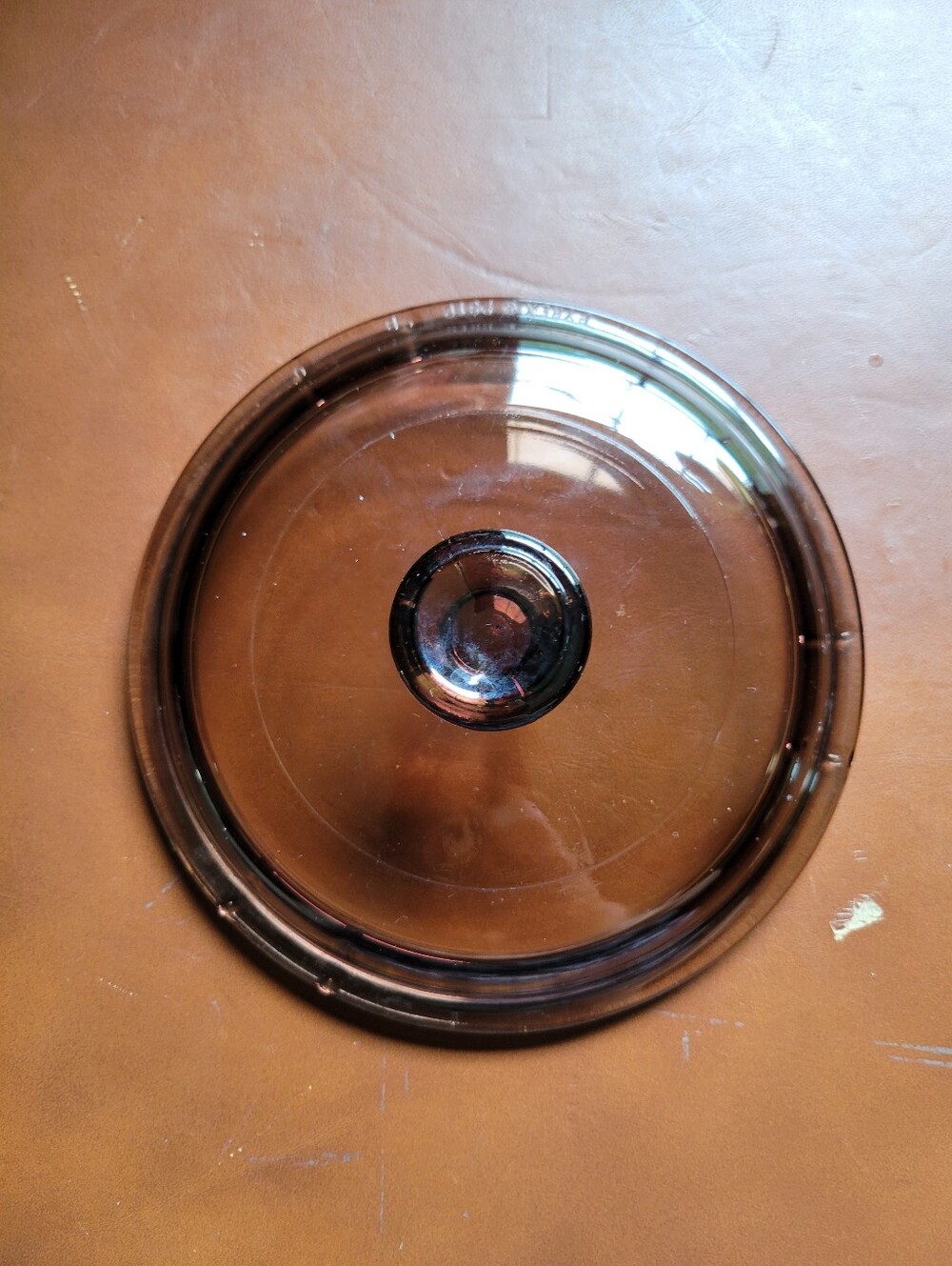 Vintage Visions Pyrex Amber P81C Lid USA 5.5"